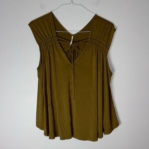 Olive Green Sleeveless Top